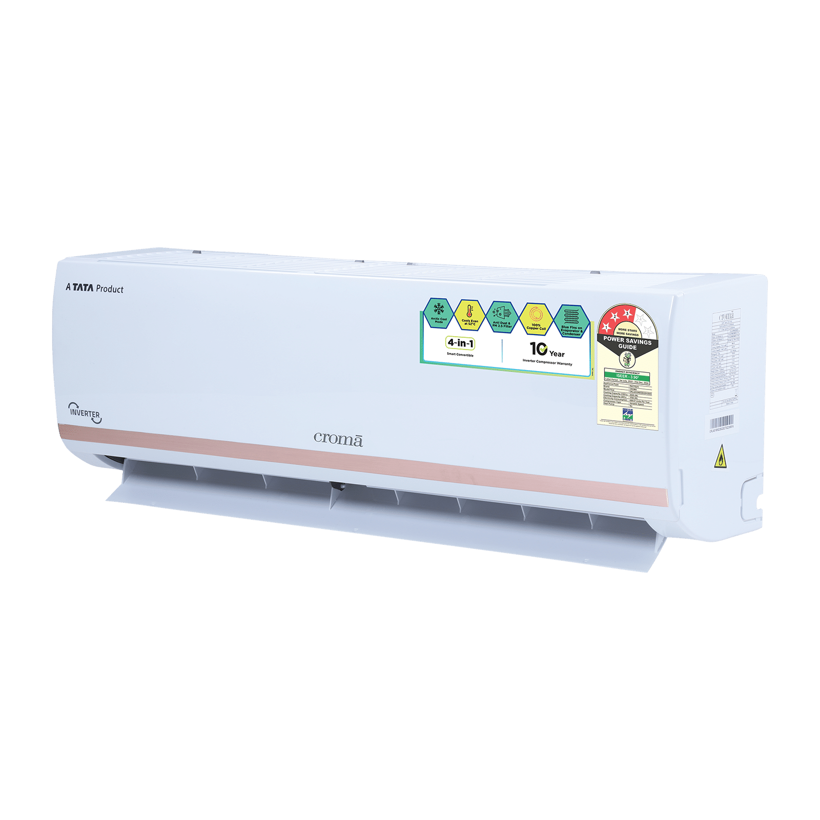 Buy Croma 4 In 1 Convertible 1 Ton 3 Star Inverter Split Ac With Dust Filter 2023 Model Copper 4815